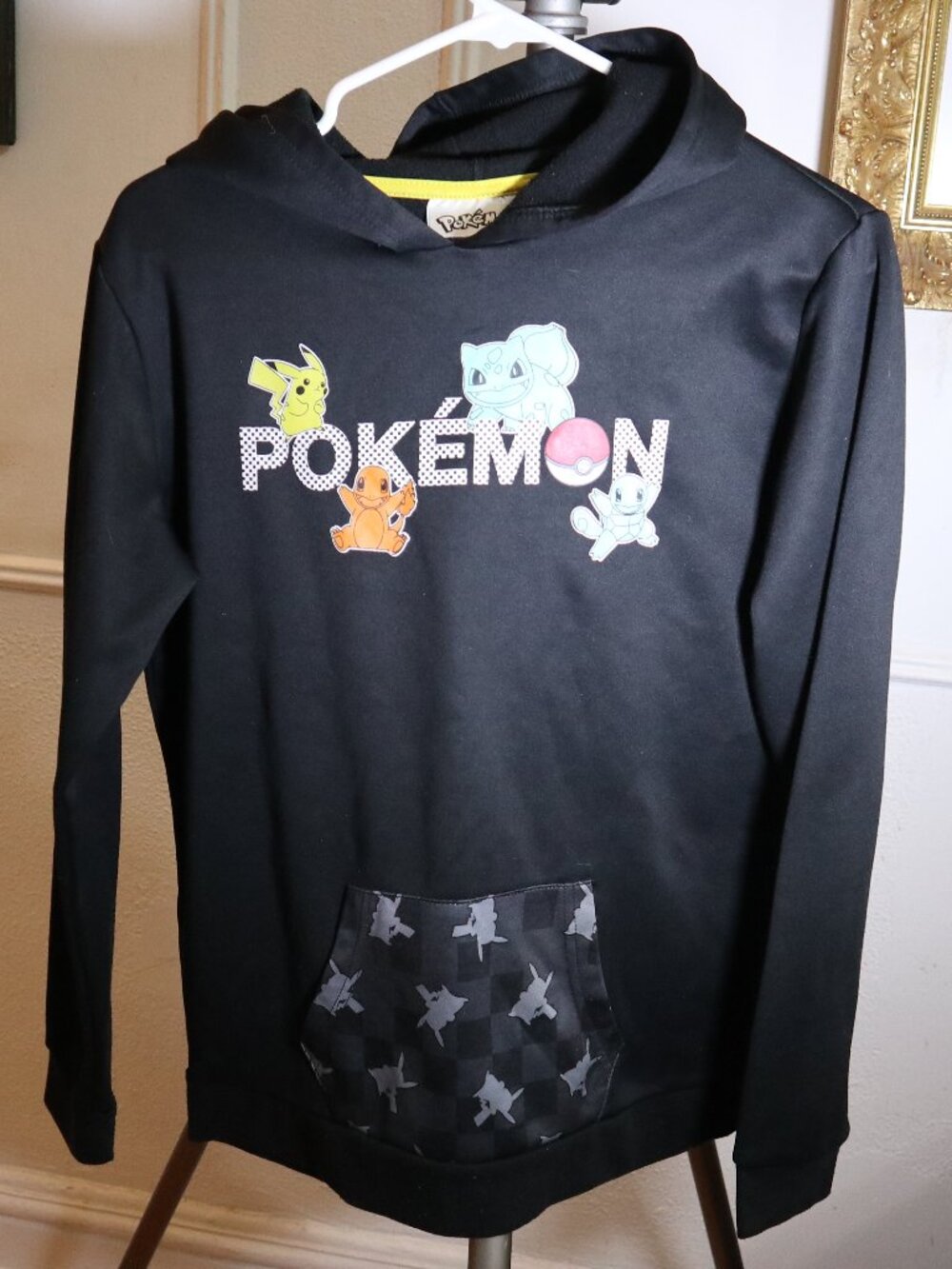 Pokemon Black Hoodie with Colorful Character GraphicsI